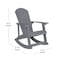 Flash Furniture Gray Adirondack Rockers & 1 Side Table, PK 2 JJ-C14705-2-T14001-GY-GG - alternate 8